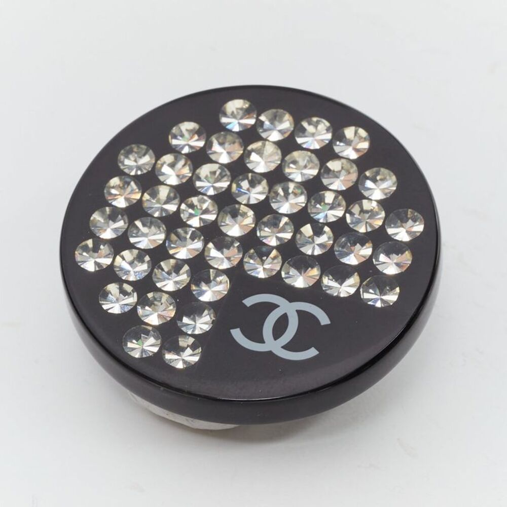 Chanel Rhinestone Logo Pin Brooch